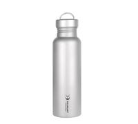 SILVERANT Bouteille d'eau de sport en titane, bouteille de camping ultralégère, vaisselle de boisson pour randonnées en plein air et bushcraft (800 ml, ronde)