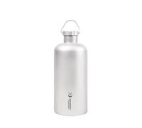 SILVERANT Bouteille d'eau en titane, Bouteille de camping ultralégère avec manchon thermique isolant et bouchon à boucle à clip pour randonnée et sports en plein air (400 ml - Ouverture étroite)