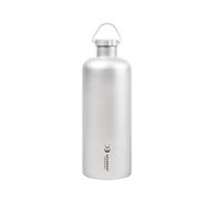 SILVERANT Bouteille d'eau en titane ultralégère avec manchon thermique isolant et bouchon à boucle à clip pour randonnée et sport en plein air (600 ml, ouverture étroite)
