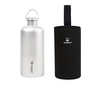 SILVERANT Bouteille d'eau ultralégère Titanium 600ml/21.1 fl oz - Pour le camping, la randonnée et les sports, bouteille réutilisable.
