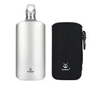 SILVERANT Bouteille d'eau ultralégère Titanium 800ml/28.1 fl oz - Bouteille d'hydratation pour le camping, la randonnée et les sports de plein air - Design fin.