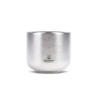 SILVERANT Tasse à café en titane - 110 ml et 125 ml - Tasses à double paroi avec poignée - Tasse à thé Cortado pour boissons chaudes, voyage et utilisation à la maison (tasse Master Cup cristallisée
