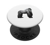 Silverback mâle Gorilla Vintage Stylo Encre Illustration Design PopSockets PopGrip Adhésif