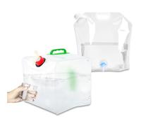 SilverChry 2Pcs Sac Eau Pliable, Réutilisable Sac d'Eau Pliable avec Pompe, Portable Poche Eau Sacs, Réservoir Eau Pliable, Sac Eau Camping, pour Stockage l'Eau Extérieur, Camping, Randonnée et Maison