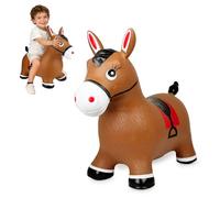 SilverChry Animal Sauteur, Cheval Sauteur, Jouet Sauteur pour Enfants, Usage Intérieur/Extérieur, Cadeau pour Enfants, Cadeaux d'anniversaire, Cadeaux de Fête (Marron)