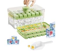 SilverChry Bac a Glacon, Glacons Moule de Qualité Alimentaire avec Couvercle, Bac Glacon Diversification, Appuyer pour Libérer Tous Les Glaçons, Moule Glacon, Bac Glacon Silicone - 56 Bac à Glaçons