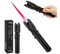 SilverChry Briquet Coupe-Vent Jetflame Chalumeau Cuisine Gaz Rechargeable Allume-Feu Cheminée (sans Butane) (Noir)