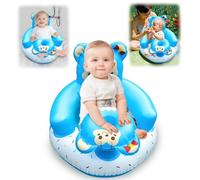 SilverChry Canapé Gonflable Portable pour Bébé, Siège Bébé Gonflable pour Tout-Petits de 3-36 Mois, Chaise Gonflable avec Soutien du Et Nuque, pour Voyager, Nourrir et Apprendre s'Asseoir (bleu)