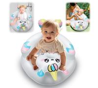 SilverChry Canapé Gonflable Portable pour Bébé, Siège Bébé Gonflable pour Tout-Petits de 3-36 Mois, Chaise Gonflable avec Soutien du Et Nuque, pour Voyager, Nourrir et Apprendre s'Asseoir (blanc)