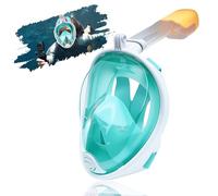 SilverChry Masque Tuba, Masque Snorkeling Adulte, Masque Plongée Adulte, Vision Panoramique Haute Résolution, Conception De Canal Anti-Buée avec Double Flux d'air, Visière Anti-Choc