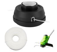 SilverChry Tondeuse Gazon avec Filetage M10 Gauche, Tête Filetée Easy Load&Go Convient Tondeuses Gazon Nylon 2,4Mm 30m (Couleur Corde Aléatoire), Résistant l'usure Tête Faucheuse Jardin (Roulement)