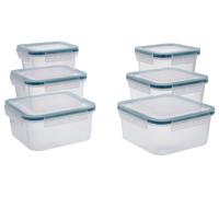 SILVERCREST® Set de 6 boîtes de conservation (Carré)