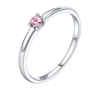 SILVERCUTE Bague pour femme personnalisé prénom avec pierre bague anneau pour couple saint valentin