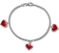 SilverDream Bracelet pour enfants 16,5cm rouge Coeur Bijoux 925 argent SDA010