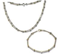 SilverDream Chaîne et bracelet dames VRAI argent or Set de bijoux boules D2SDS212T
