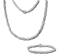 SilverDream Collier Bracelet Ensemble de bijoux Femme Fantaisie Argent mat SDS441J