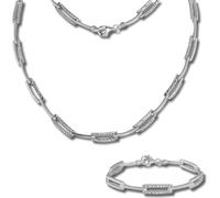 SilverDream Collier Bracelet Ensemble de bijoux pour dames diamantés Argent SDS442J
