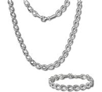 SilverDream Collier Bracelet Ensemble de bijoux pour femme Coeur Argent brillant SDS446J