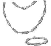 SilverDream Ensemble de bijoux Collier Bracelet Femme Diamanté Argent D2SDS442J