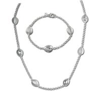 SilverDream Ensemble de bijoux Collier Bracelet Femme Goutte Argent mat D2SDS416