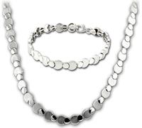 SilverDream Ensemble de bijoux Collier et bracelet 925 Argent Circles Femme SDS474J