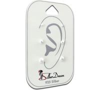 SilverDream Set de 3 Bijoux Boucles d'oreilles Clous d'oreilles 925 VRAI argent Femme SDS811M