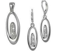 SilverDream Set pendentif et boucles d'oreilles ovale zirconium argent 925 D2SDS4905W