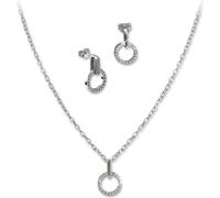 SilverDream Zirconia Set Chaîne Pendentif Boucles d'oreilles Argent blanc Femme GSS408W