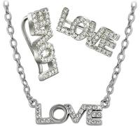 SilverDream Zirconia Set Chaîne Pendentif Boucles d'oreilles Argent blanc Femme GSS409W