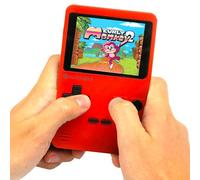 Silvergear® Console de Jeu Portable | avec 400 Classique Jeux | Console Retro Portable | Mini Console pour Enfants et Adultes | Grand Cadeau pour Les Enfants | 12,5x8x2,3 cm | Rouge