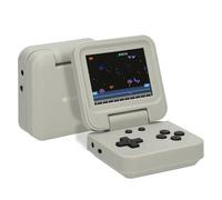 Silvergear® Console de Jeux Portable Pliable Grise | 240 Jeux Rétro Classiques | Design Retro Game Console | Écran Couleur 2,8 Pouces | Compacte et Facile à Emporter