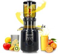 Silvergear® Extracteur de Jus | pour presse-fruits et légumes | centrifugeuse Moteur puissant à 60 tours/minute | Juicer 250 W | Avec Goulotte d'Alimentation de 103mm | Sans BPA | Noir