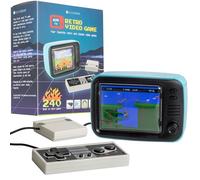 Silvergear® Mini TV Retro Video Game | Console de Poche analogique rétro | avec 240 Jeux Classiques | Console de Jeu Portable | Mini Console de Jeu | 61 x 64 x 94 mm | Bleu