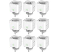 Silvergear® Prise Connectée avec Compteur de Consommation (9 Pack)| Prise Connectée Alexa | Smart Plug Wifi avec Commande Vocale + Fonction Minuterie | Compatible avec Alexa & Google Home