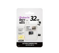 SilverHT Elite Carte mémoire microSDHC 32 Go avec Lecteur OTG