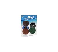 Silverline 100035 Lot de disques abrasifs bouton twist 75mm
