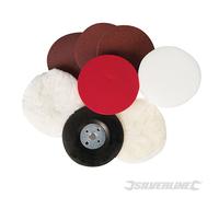 Kit 8 accessoires de ponçage et de polissage Silverline