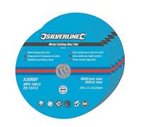 Silverline 186810 Disques à tronçonner Métal lot de 5 (230 x 3 x 22,2 mm)