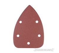 Silverline 196588 Feuilles abrasives triangulaires autocollantes 140 mm, 10 pcs