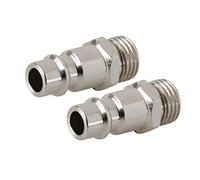Silverline 237618 Lot de 2 coupleurs euro à baïonnette/filetage 1/4" bsp mâle pour tuyau air comprimé