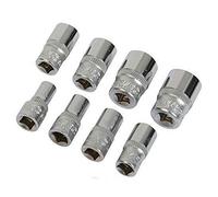 Silverline 244975 Jeu de 8 douilles métriques 1/4" 5-13 mm