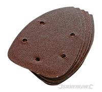 Silverline 245094 Feuilles abrasives triangulaires autocollantes 140 mm, 10 pcs