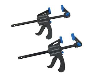 Silverline 250108 100 mm 2 Pack Quick Clamps