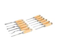 Silverline 250241 Jeu de 12 ciseaux à bois de sculpteur 200 mm