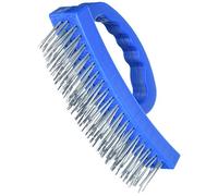 Silverline 250554 Brosse métallique à poignée en D 4 rangs , bleu