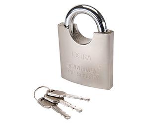 Silverline 260329 Cadenas en acier à anse intégrée 70 mm