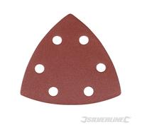 Silverline 264949 10 feuilles abrasives triangulaires auto-agrippantes 90 mm Grain 240