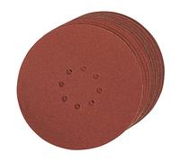 Silverline 272756 Lot de 10 Disques abrasifs perforés auto-agrippant 225 mm Grain 80