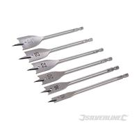 Silverline 282566 Mèches à bois plates, jeu de 6 pièces 10 - 32 mm