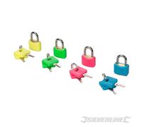 Silverline 282715 Cadenas fluorescents en laiton, 4 pièces